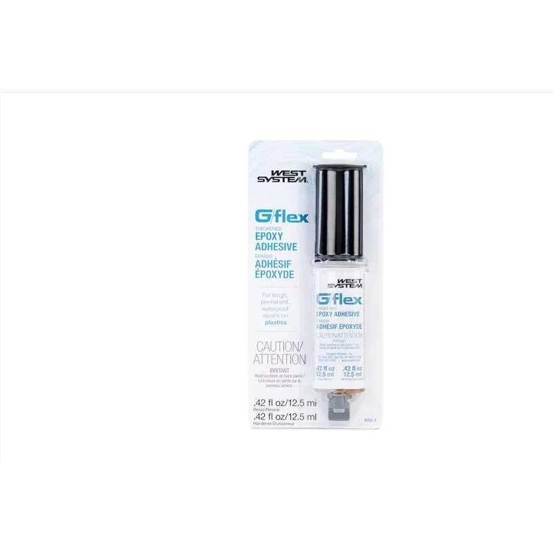 West System High Strength Black/White Epoxy Syringe 1 oz, Pack of 12