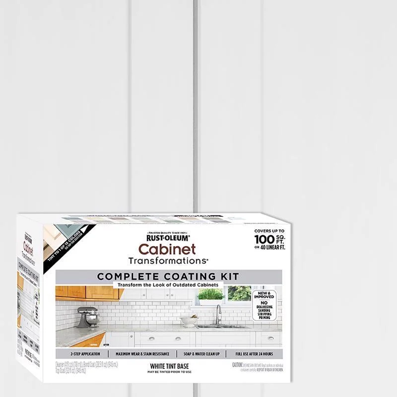 Rust-Oleum Cabinet Transformations Satin White Tint Base Cabinet Refinishing System Interior 1 qt, Pack of 2