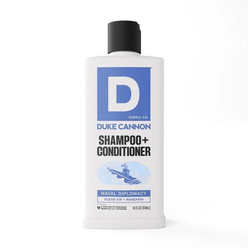 Duke Cannon Naval Diplomacy Ocean Air + Mandarin Scent Shampoo Plus Conditioner 10 fl. oz. 1 pk