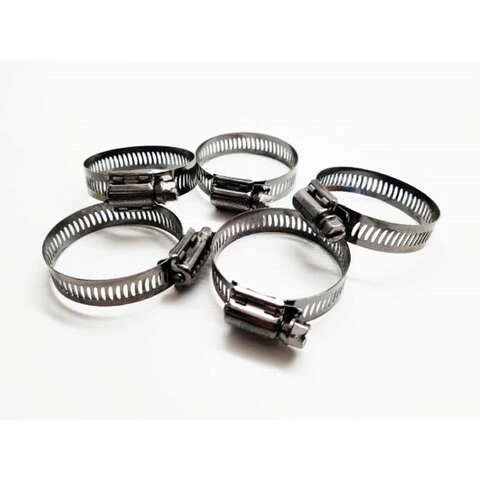 FOREVERBOLT 13/16 in to 1-1/2 in. SAE 16 Black Hose Clamp Stainless Steel Band
