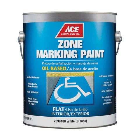 Ace White Zone Marking Paint 1 gal, Pack of 4
