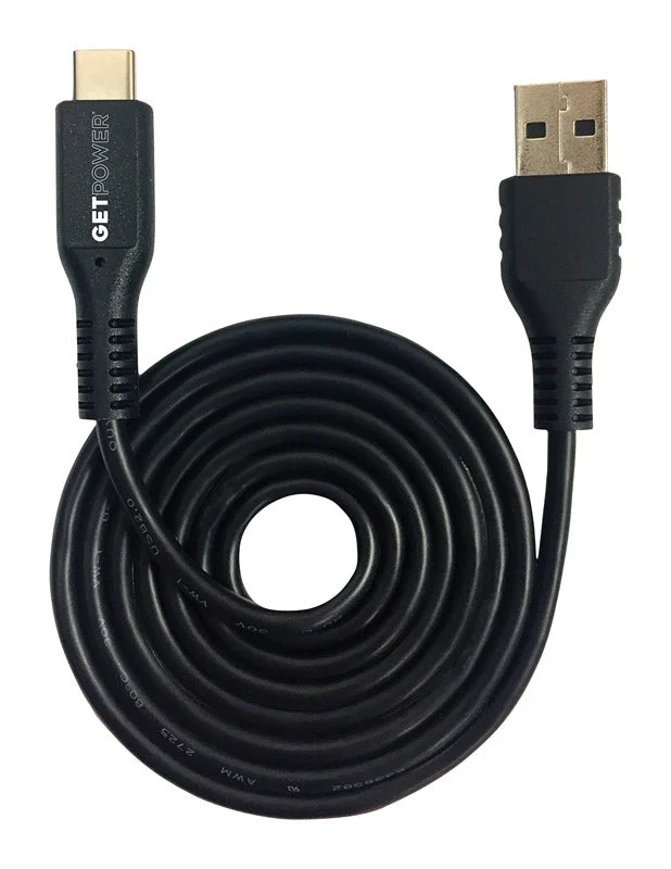 GetPower 3 ft. L USB Type A to USB Type C Charging and Sync Cable 1 pk, Pack of 50