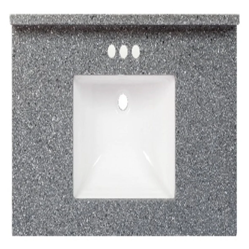 Arstar Charlotte Cultured Marble Vanity Top 37 in. W X 22 in. D Midnight Chrome