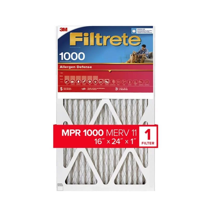 Filtrete 16 in. W X 24 in. H X 1 in. D 1000 MPR Pleated Allergen Air Filter 1 pk, Pack of 4