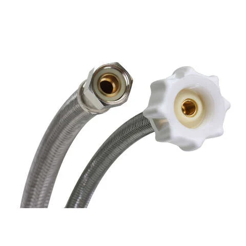 Fluidmaster 3/8 in. Compression X 7/8 in. D Ballcock 12 in. Braided Stainless Steel Toilet Supply Li