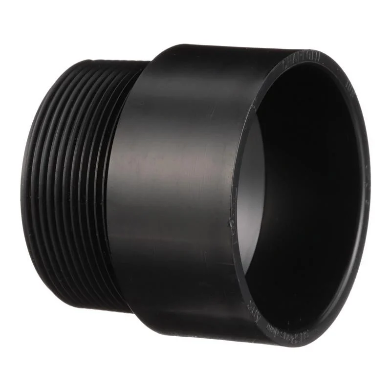 Charlotte Pipe 4 in. MPT X 4 in. D Hub ABS Adapter