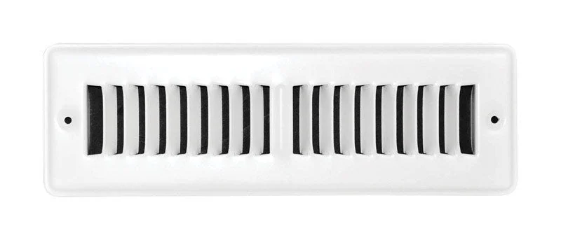 Tru Aire 2 in. H X 10 in. W 2-Way Powder Coat White Steel Floor Register