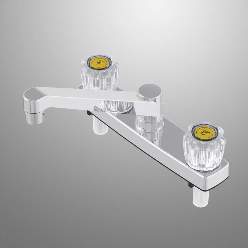 Home Plus Two Handle Chrome Kitchen Faucet