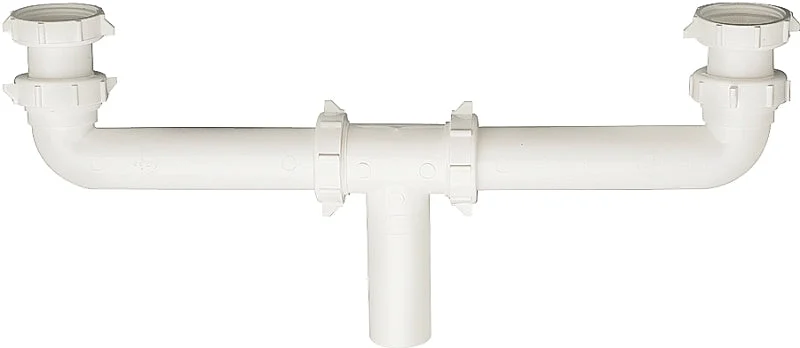 Plumb Pak PP930W Center Outlet, 1-1/2 in, Slip-Joint, Plastic, White