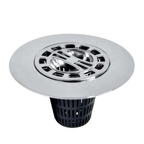Ace Chrome Plastic/Stainless Steel Hair Catcher Shower Drain Cover