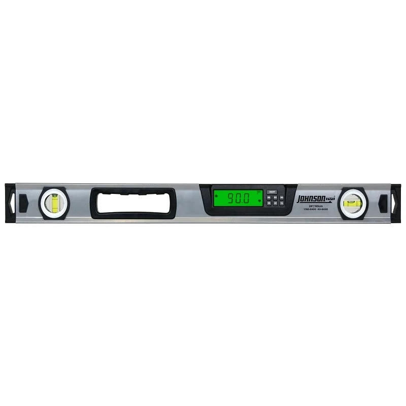 Johnson 1760-2400 Digital Box Level, 24 in L, 2-Vial, Aluminum