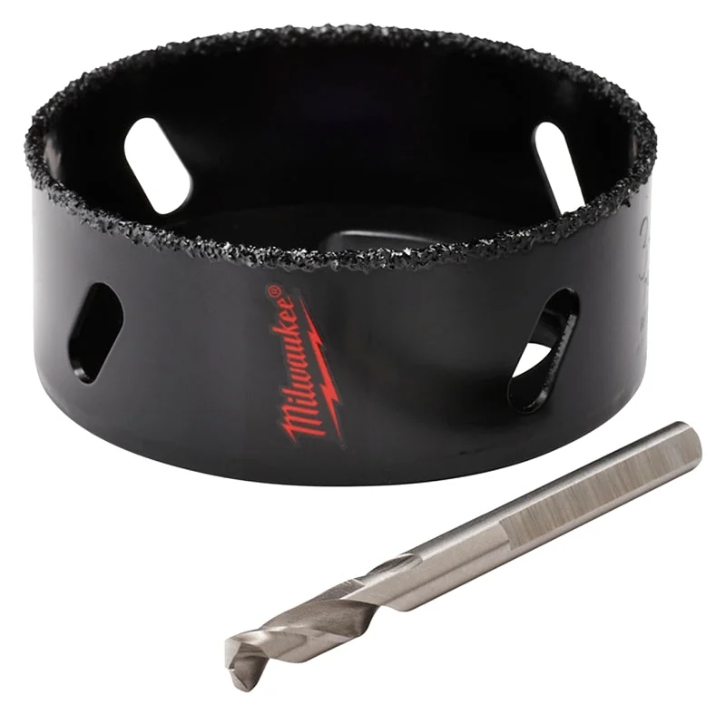 Milwaukee 49-56-0296 Hole Saw, 3-1/8 in Dia, 1 in D Cutting, 5/8-18 Arbor, 4 TPI, Carbide Cutting Edge