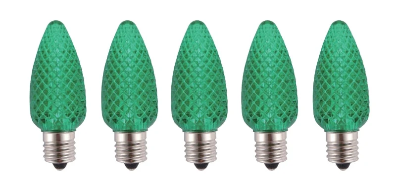 Hometown Holidays 24995 Bulb, Intermediate Lamp Base, LED Lamp, Crystal Green Light