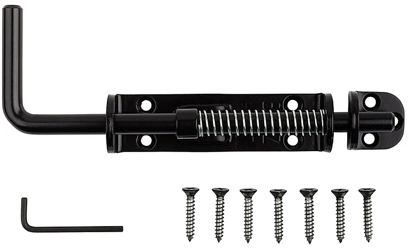 National Hardware N109-214 Slide Bolt, 9/16 in Bolt Head, Steel
