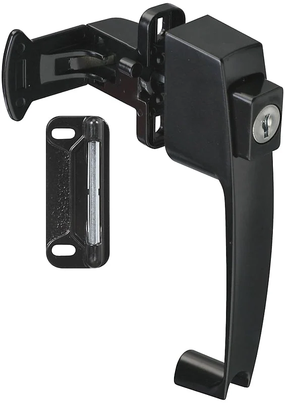 National Hardware N178-376 Patio Lockset, Zinc, For: Wood Doors From 5/8 to 2 in THK