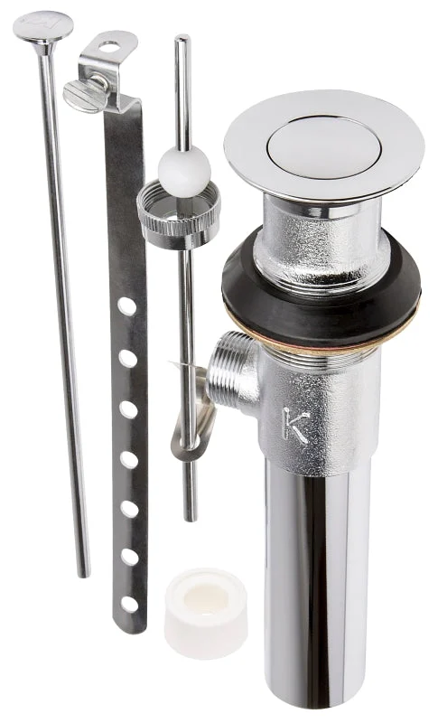 Stylewise K820-78 Pop-Up Sink Drain, 1-1/4 in Connection, Brass, Chrome-Plated