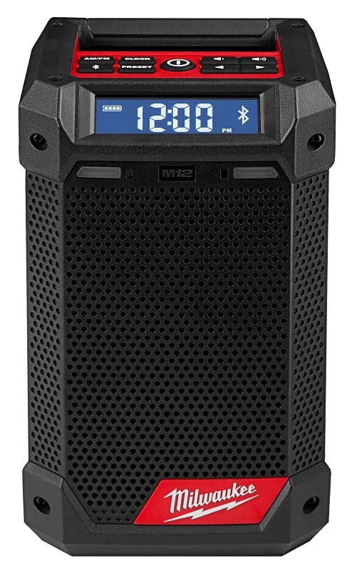 Milwaukee M12 2951-20 Radio and Charger, Tool Only, 12 VDC, Bluetooth 4.2