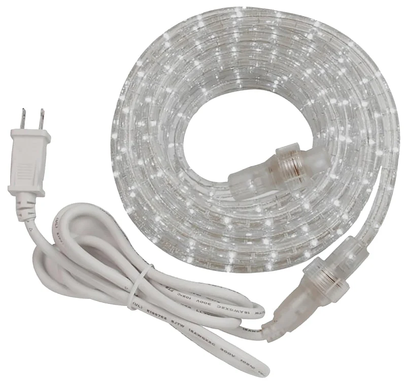 AmerTac LROPE24W Rope Light, 120 VAC, 2 W, 288 -Lamp, LED Lamp, Cool White, 280 Lumens, 4500 K Color Temp, 24 ft L