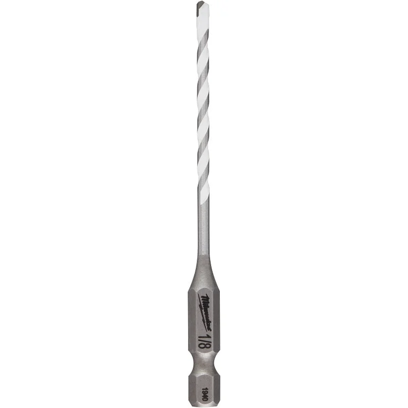 Milwaukee SHOCKWAVE 48-20-8880 Drill Bit, 1/8 in Dia, 3-1/2 in OAL, Multi-Material, Twist Flute, 1/4 in Dia Shank, Pack of 3