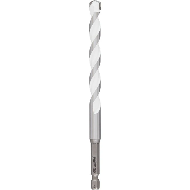 Milwaukee SHOCKWAVE 48-20-8890 Drill Bit, 3/8 in Dia, 6 in OAL, Multi-Material, Twist Flute, 1/4 in Dia Shank, Hex Shank