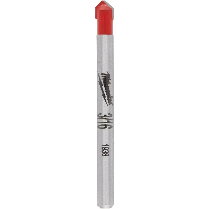 Milwaukee 48-20-8981 Drill Bit, 3/16 in Dia, 2 in OAL, 1/8 in Dia Shank, Round Shank, Carbide, Pack of 5
