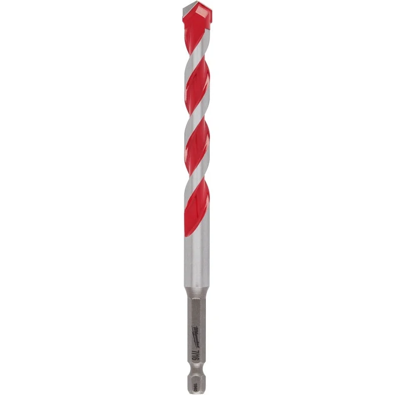 Milwaukee SHOCKWAVE 48-20-9025 Drill Bit with Power Tip, 7/16 in Dia, 6 in OAL, Wide Flute, 1/4 in Dia Shank, Hex Shank