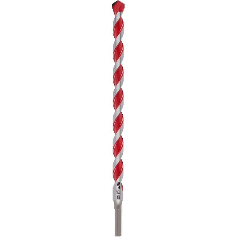 Milwaukee 48-20-9041 Drill Bit with Power Tip, 5/8 in Dia, 12 in OAL, Wide Flute, 3/8 in Dia Shank, 3-Flat Shank