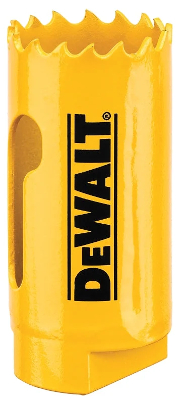 DEWALT DAH180016 Hole Saw, 1 in Dia, 1-3/4 in D Cutting, 1/2-20 Arbor, 4/5 TPI, HSS Cutting Edge
