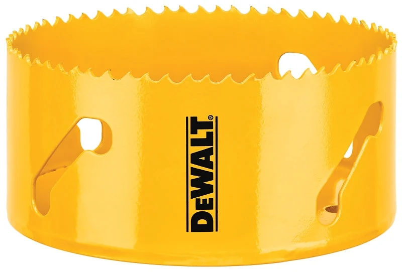 DEWALT DAH180072 Hole Saw, 4-1/2 in Dia, 1-3/4 in D Cutting, 5/8-18 Arbor, 4/5 TPI, HSS Cutting Edge