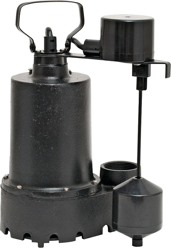 Superior Pump 92341 Sump Pump, 46 gpm, 4.1 A, 120 V, 0.33 hp, 1-1/2 in Outlet, Iron