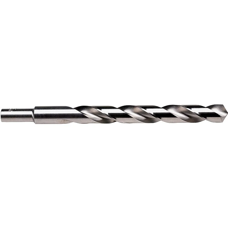 Irwin 73827 Jobber Drill Bit, 27/64 in Dia, 5-3/8 in OAL, Spiral Flute, 2-Flute, 27/64 in Dia Shank, Reduced Shank