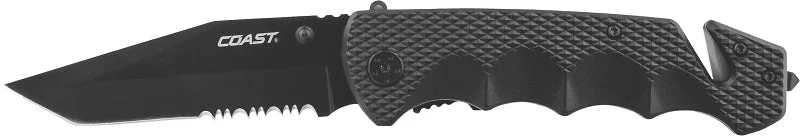 Coast DX330 Folding Knife, 8.1 in OAL, 3-1/4 in L Blade, 7Cr17 Stainless Steel Blade
