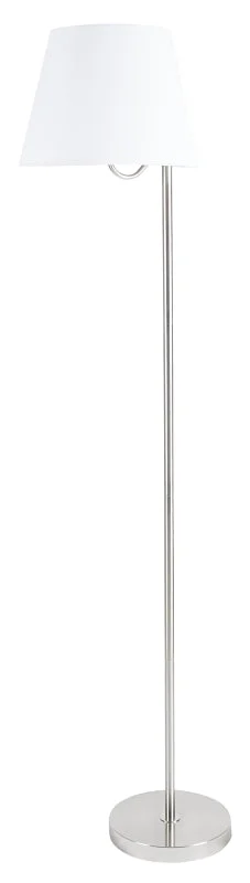 Boston Harbor GS-T122421-F1-WH Floor Lamp, 120 V, 100 W, 1-Lamp, CFL Lamp, Metal/Fabric