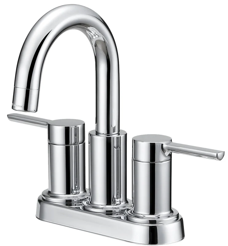 Boston Harbor TOBI22010008CP Lavatory Faucet, 1.2 gpm, 2-Handle, 3-Faucet Hole, Metal/Plastic, Chrome