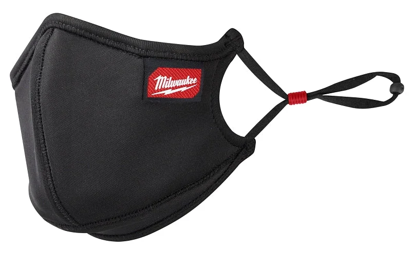 Milwaukee 48-73-4234 3-Layer Performance Face Mask, S/M Mask, Black, Nylon/Polyester/Spandex Facepiece, 1/PK