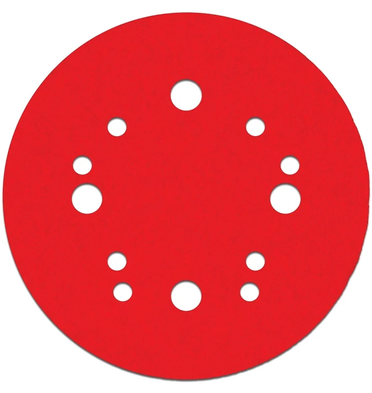 Diablo Hook & Lock DCD050080H15G Sanding Disc, 5 in Dia, 80 Grit, Coarse, Ceramic Abrasive, 12-Hole