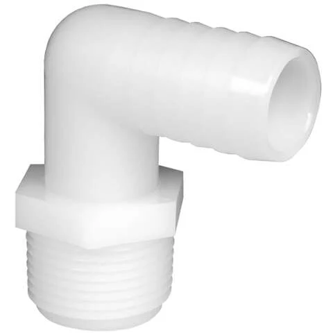 Green Leaf 3/4 in. MPT each X 1/2 in. D Barb Nylon Elbow 1 pk, Pack of 5