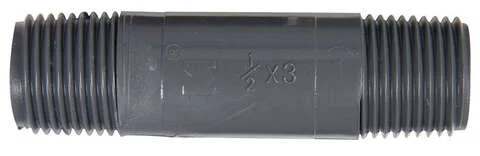 B&K Schedule 80 1/2 in. MIP X 1/2 in. D MIP PVC 3 in. Nipple 1 pk, Pack of 10