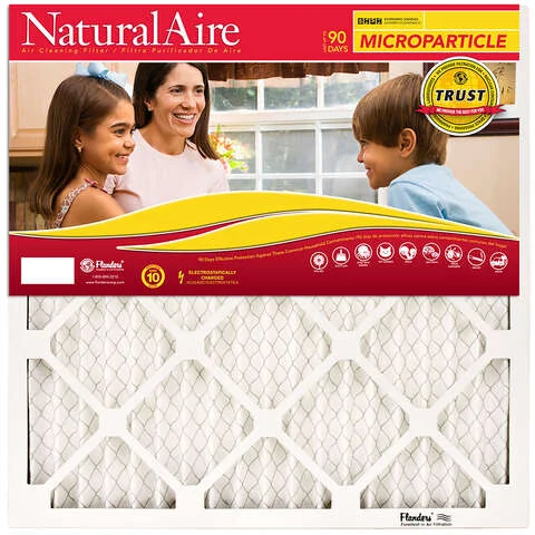 NaturalAire 16 in. W X 20 in. H X 1 in. D Synthetic 10 MERV Pleated Microparticle Air Filter 1 pk, Pack of 6