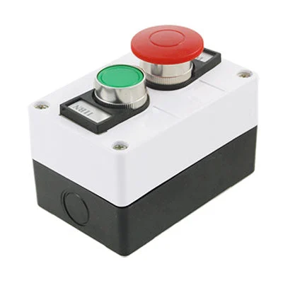 Red Mushroom Green Round Flat Head Momentary Switch Push Button Station