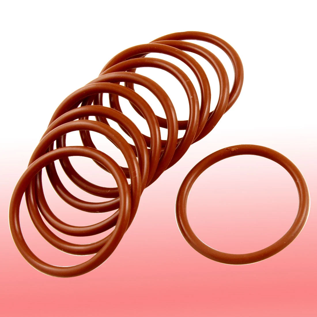 10Pc Brick Red Industrial Silicone O Ring Seal 34mmx40mmx3mm