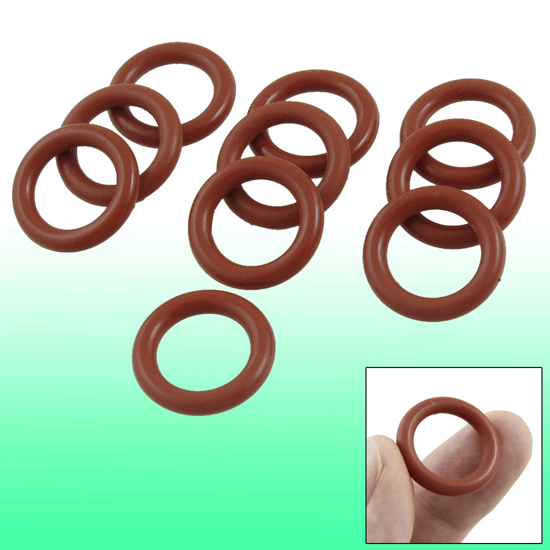 18mm x 3mm Silicone O Ring Oil Sealing Washers Grommets Red 10 Pcs