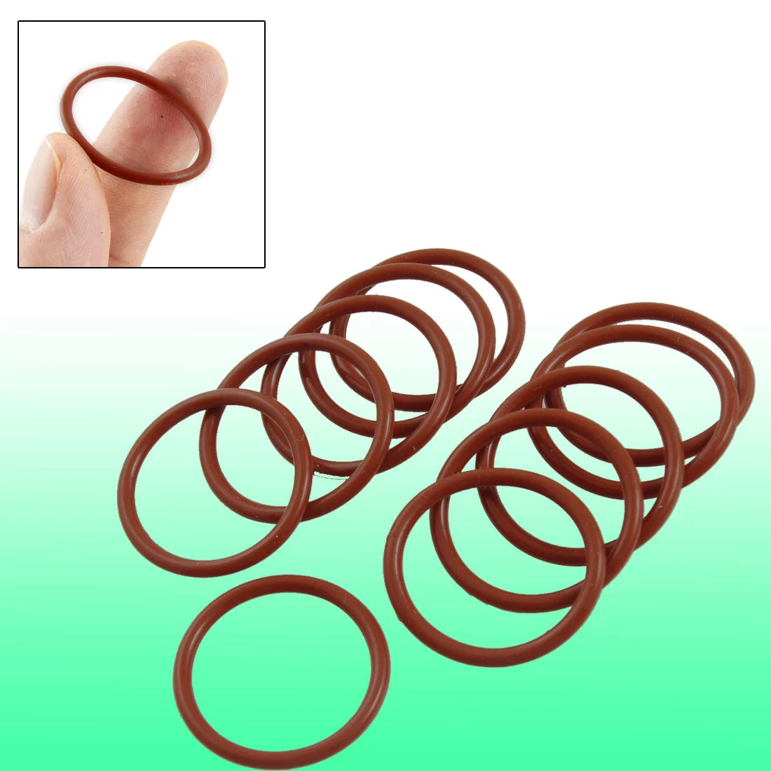 25mm x 2mm Silicone O Ring Oil Sealing Washers Grommets Red 10 Pcs