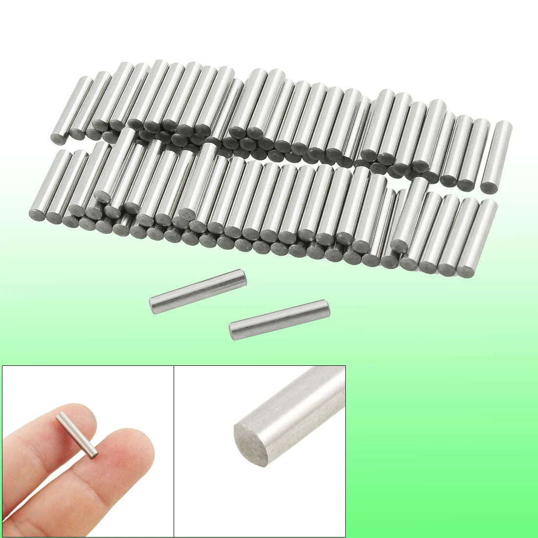 100 Pcs Stainless Steel 3mm x 15.8mm Dowel Pins Fasten Elements