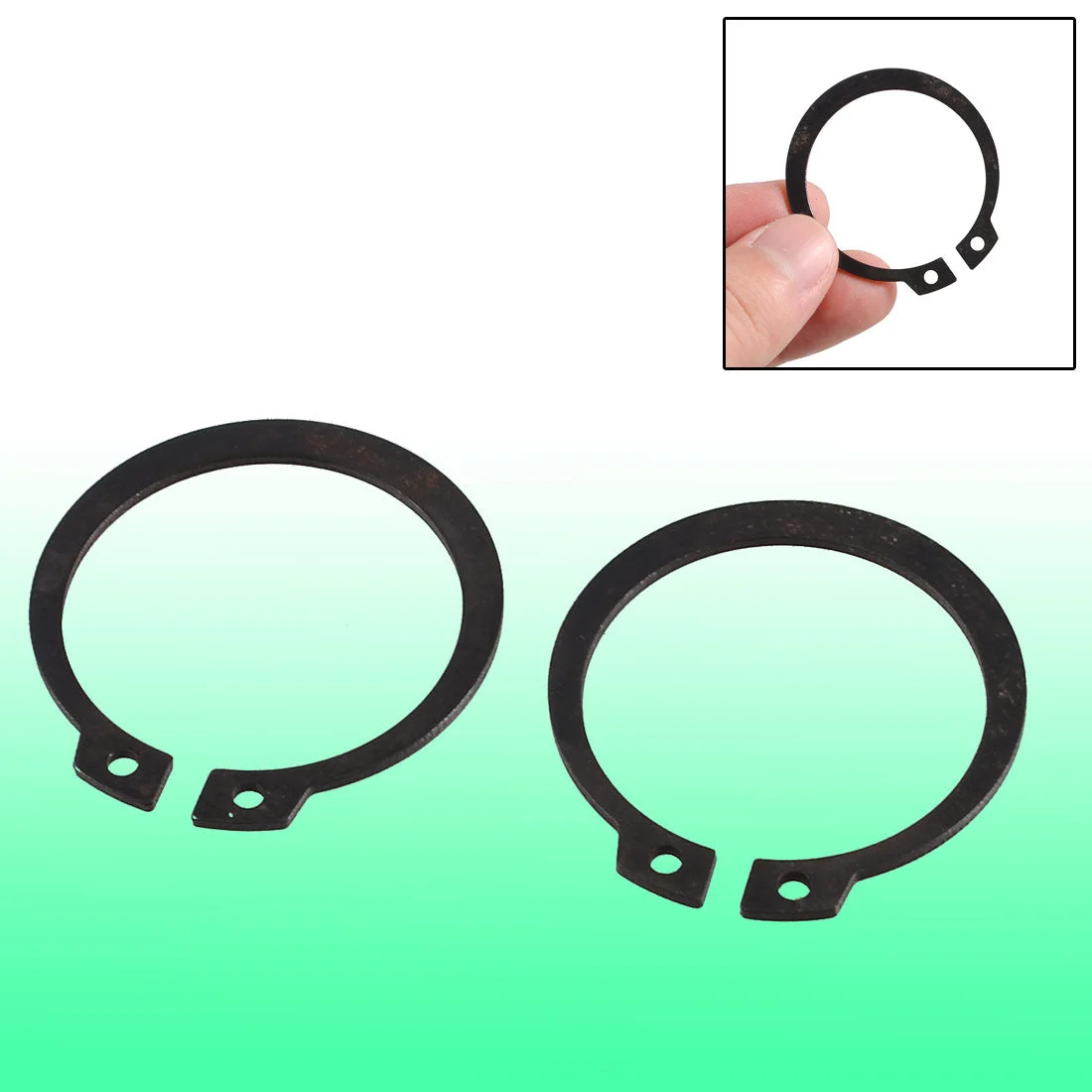 Uxcell 2 Pcs Black Metal External Circlip Snap Ring for 34mm Axle Shaft