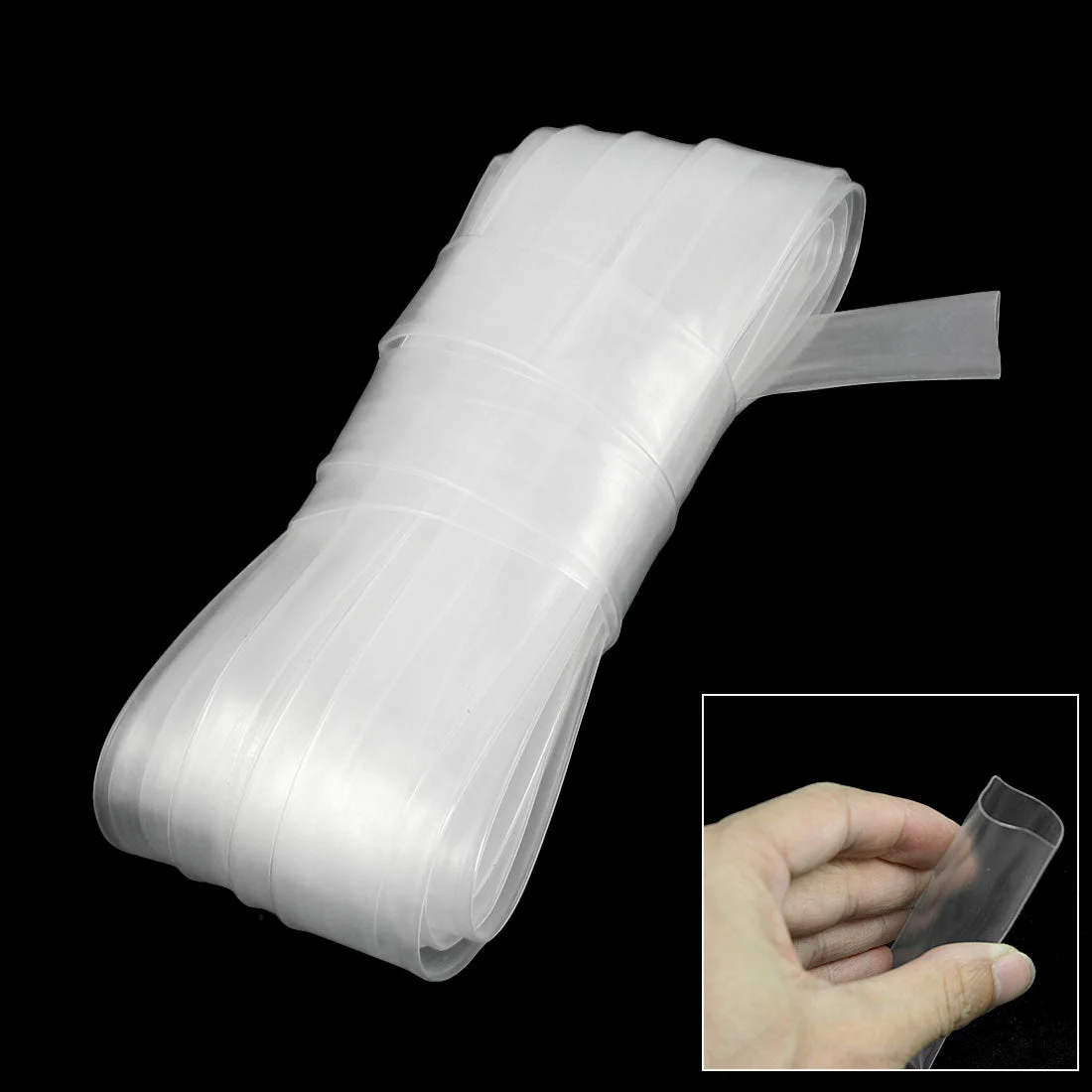 Uxcell Ratio 2:1 20mm Dia Clear Polyolefin Heat Shrinkable Tube 10M 32.8ft