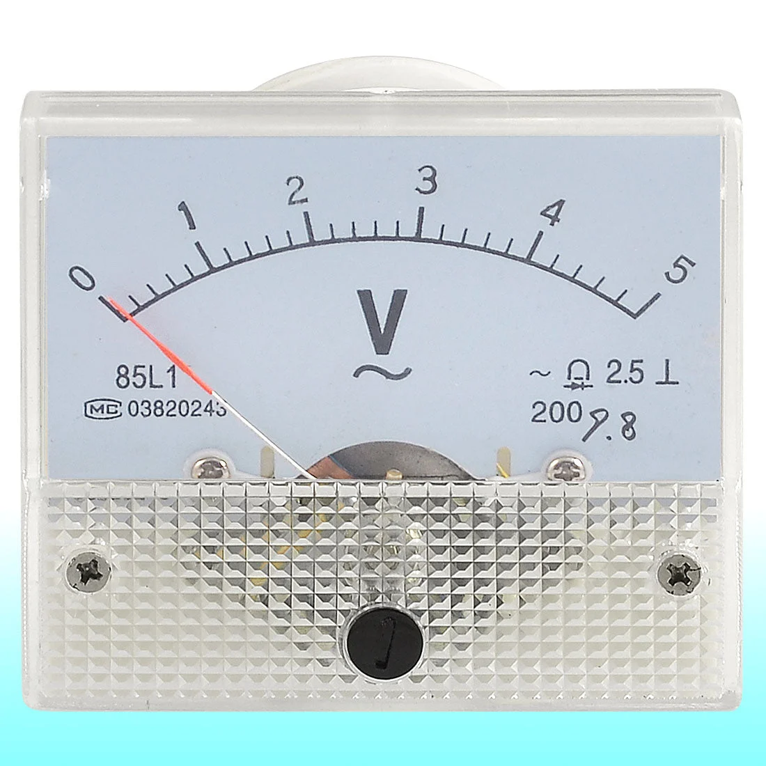 Screw Mounted Plastic Shell Voltage Test Analog AC 0-5V Voltmeter Gauge