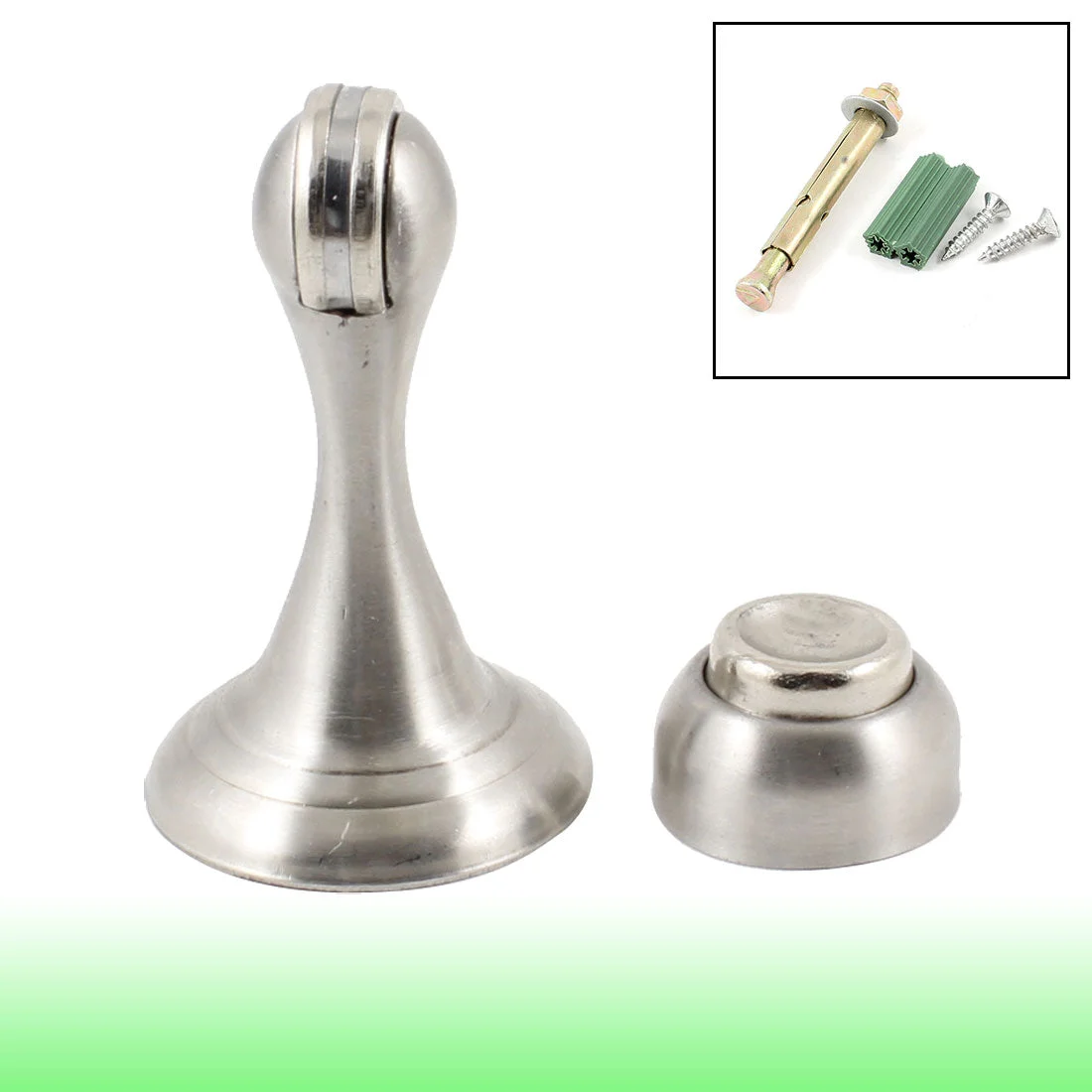 Metal Round Strike Base Door Magnetic Holder Stopper Doorstop 31mm x 18mm
