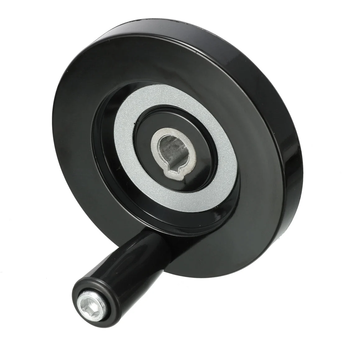 Replacement 10mm x 80mm Hand Wheel w Removable Revolving Handle Black