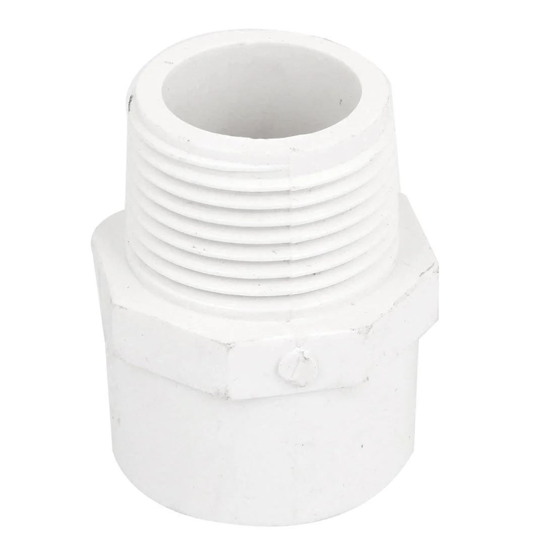 32mm Male Threaded PVC Straight Water Hose Piping Connectors Coupler White